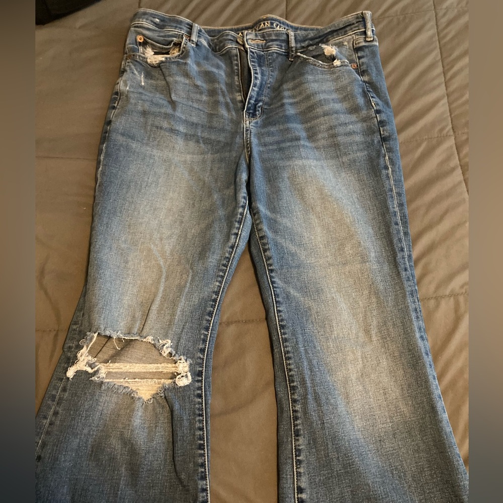 American Eagle super high rise flare size 14 jeans